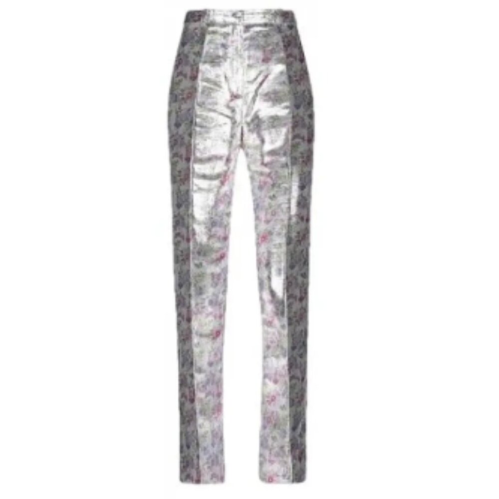 BNWT - PACO RABANNE SILVER FLORAL PANTS